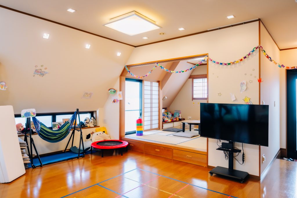 「ハレノヒのお部屋」の運動や勉強や休憩ができる部屋