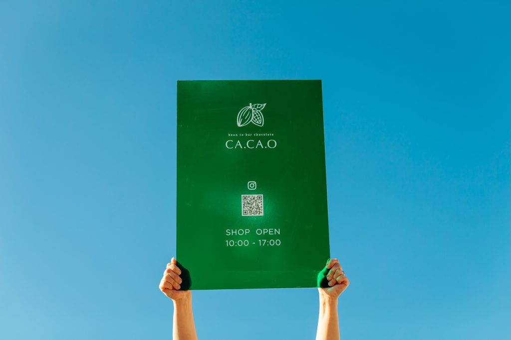 「CA.CA.O WORKS」の看板